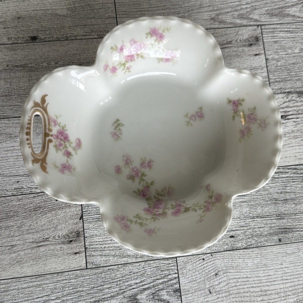 Vintage Porcelain Serving Plate Hand Painted Haviland Limoge France